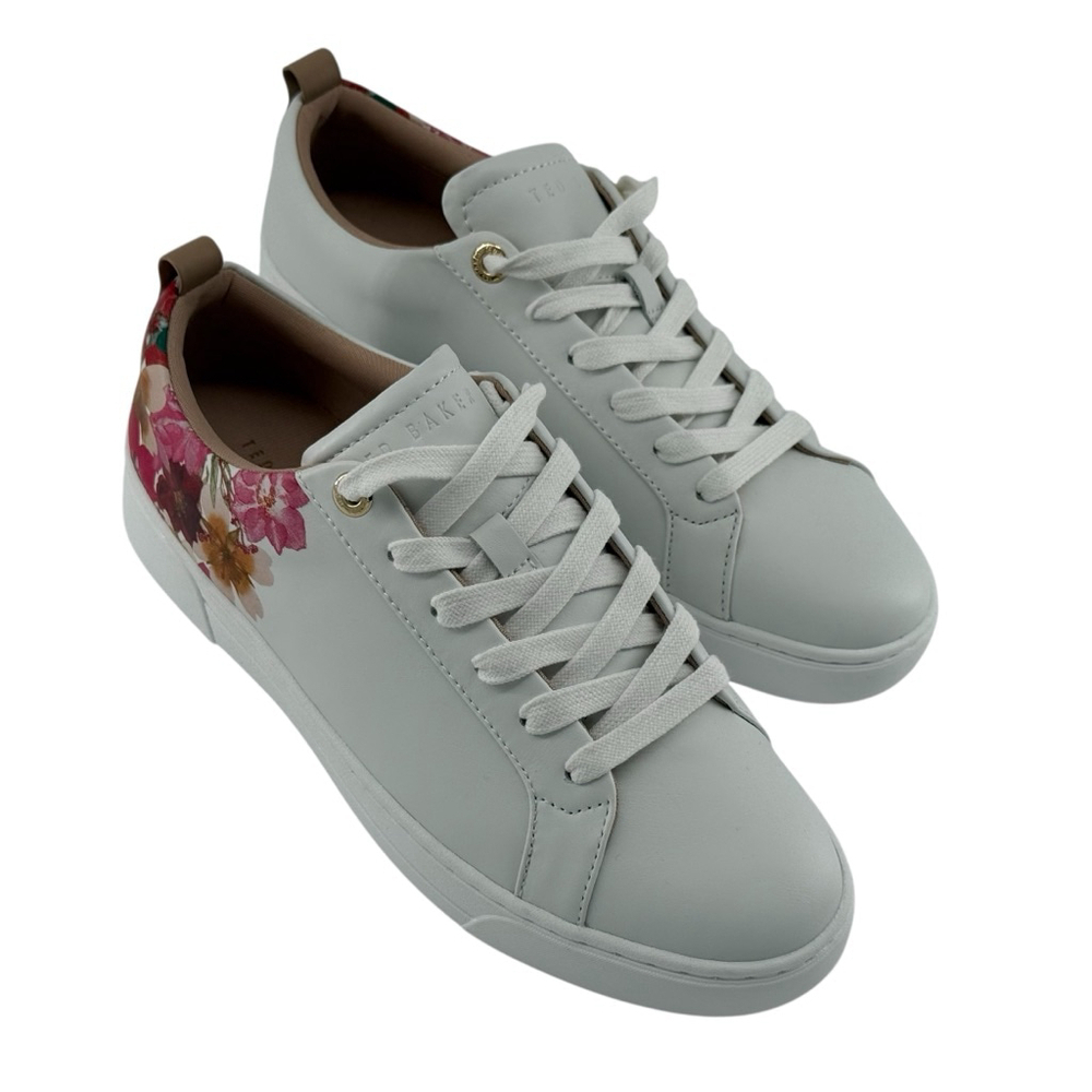 NWOB Ted Baker Women’s Sneakers White Floral Accent